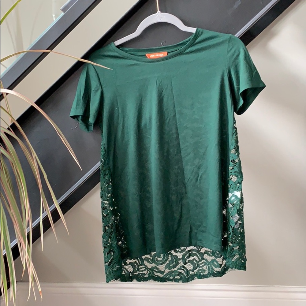 COPY - 🌸4 for $25 - Lace back Green T Shirt